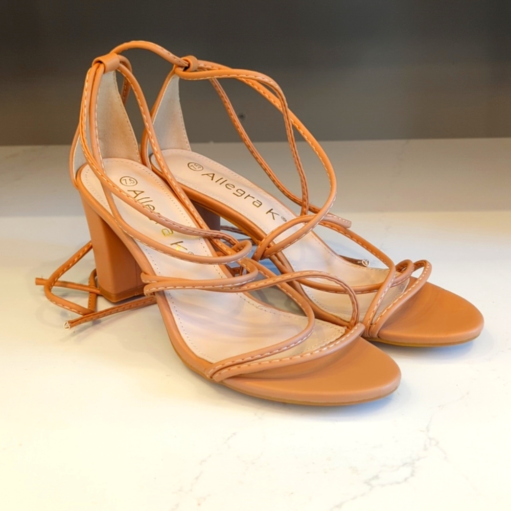 Allegra K Strappy sandals, never worn, 7.5